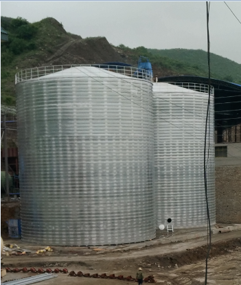 东昌粮食钢板仓的安装全过程不用热焊接